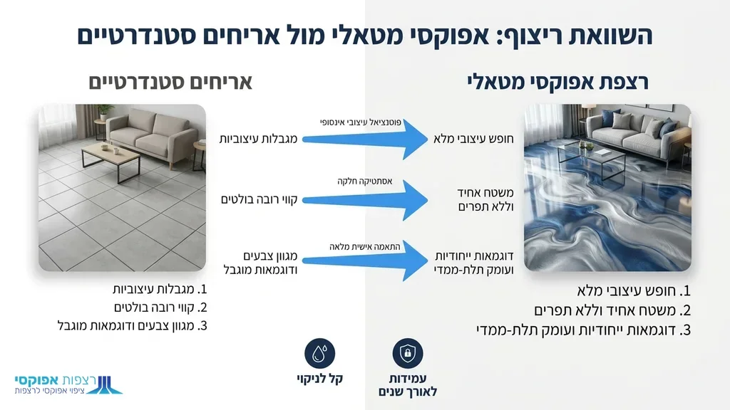 נוצר על ידי מודל בינה מלאכותית Gemini Pro רצפת אפוקסי מטאלי מעוצבת לבית פרטי