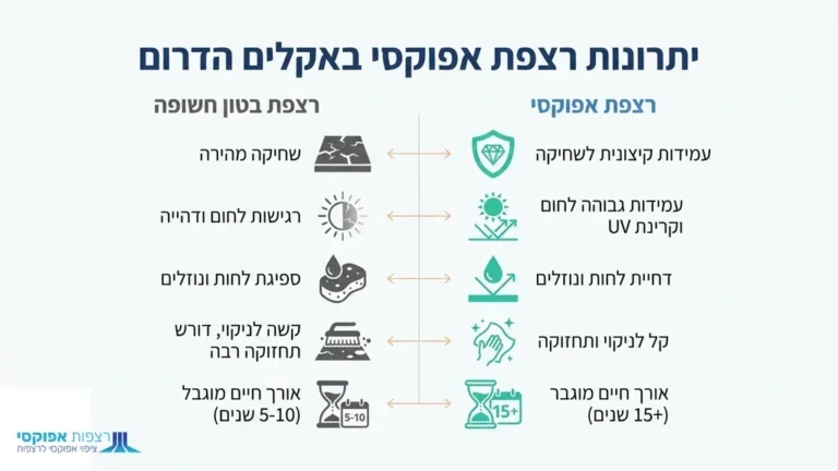 ציפוי אפוקסי בבאר שבע לחלל מסחרי עמיד