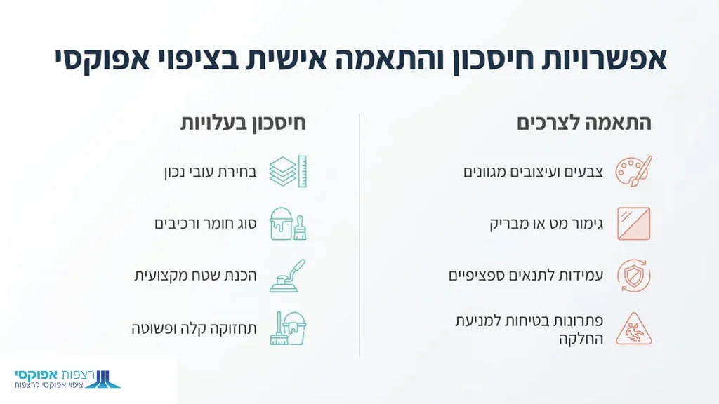 אחרי רשימת הטיפים לחיסכון בעלויות והתאמה לצרכים רצפת אפוקסי מבריקה באולם תצוגה מסחרי