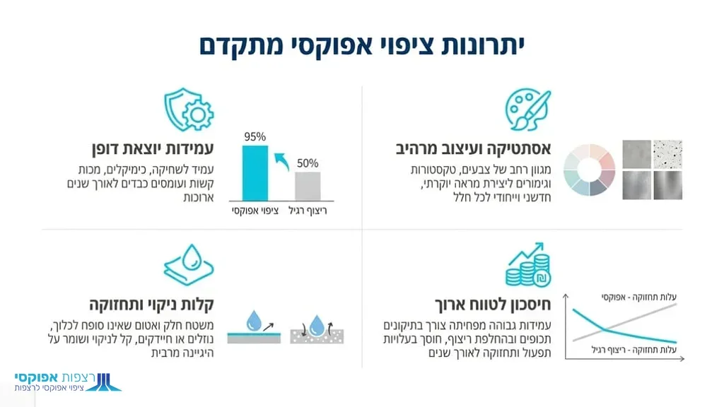 אחרי הפסקה המסבירה על היתרונות המובהקים של הציפוי המעוצב ציפוי אפוקסי מעוצב לחלל מסחרי