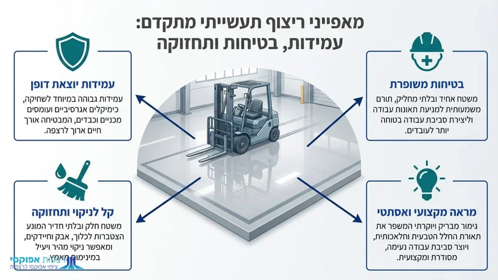 ריצוף אפוקסי תעשייתי עמיד במפעל